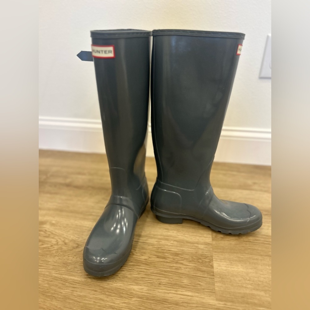 Hunter original tall rubber rain boots sz9 outdoor classic minimalist gorpcore